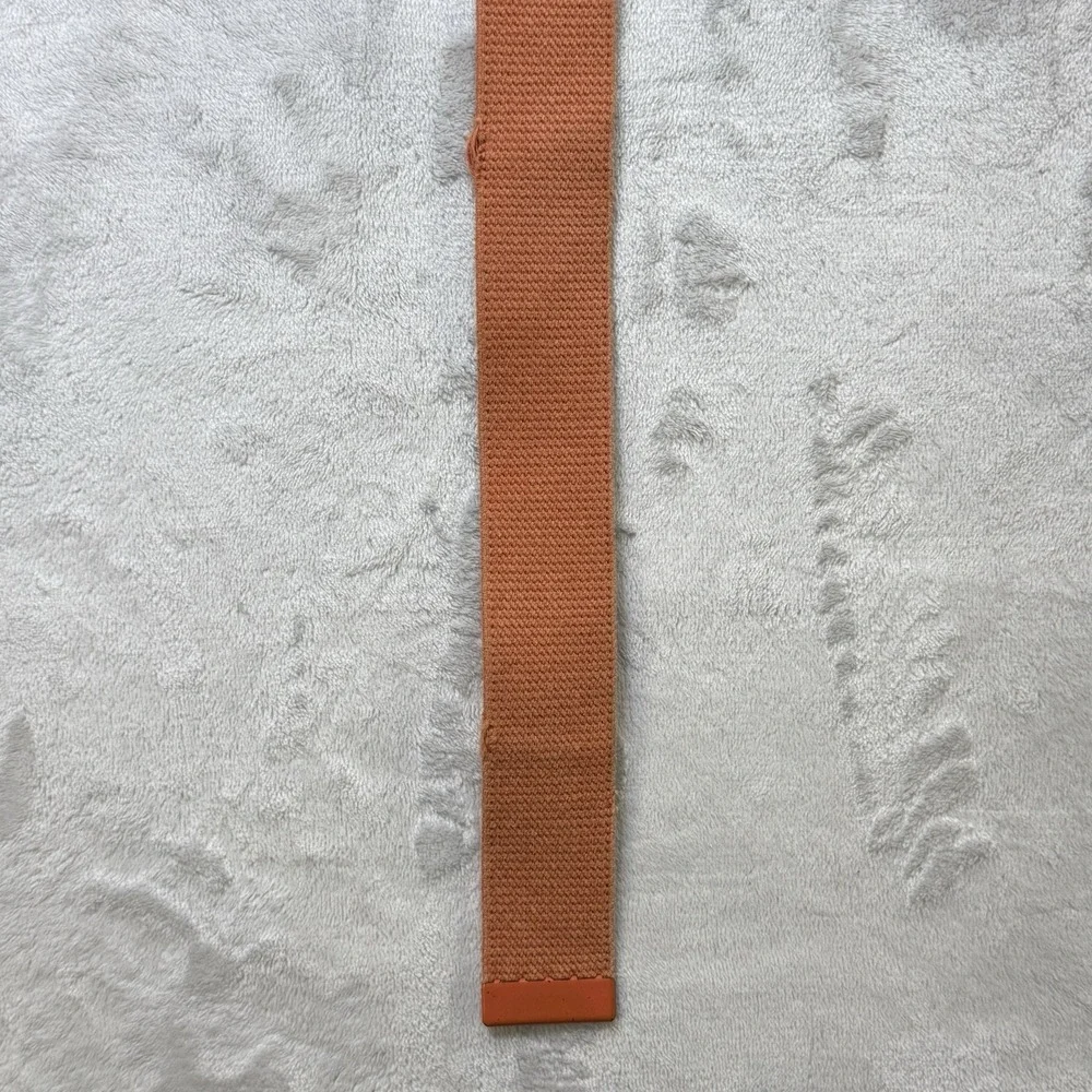 American Eagle Orange Web Belt Eagle Buckle Canvas Military Style Y2K